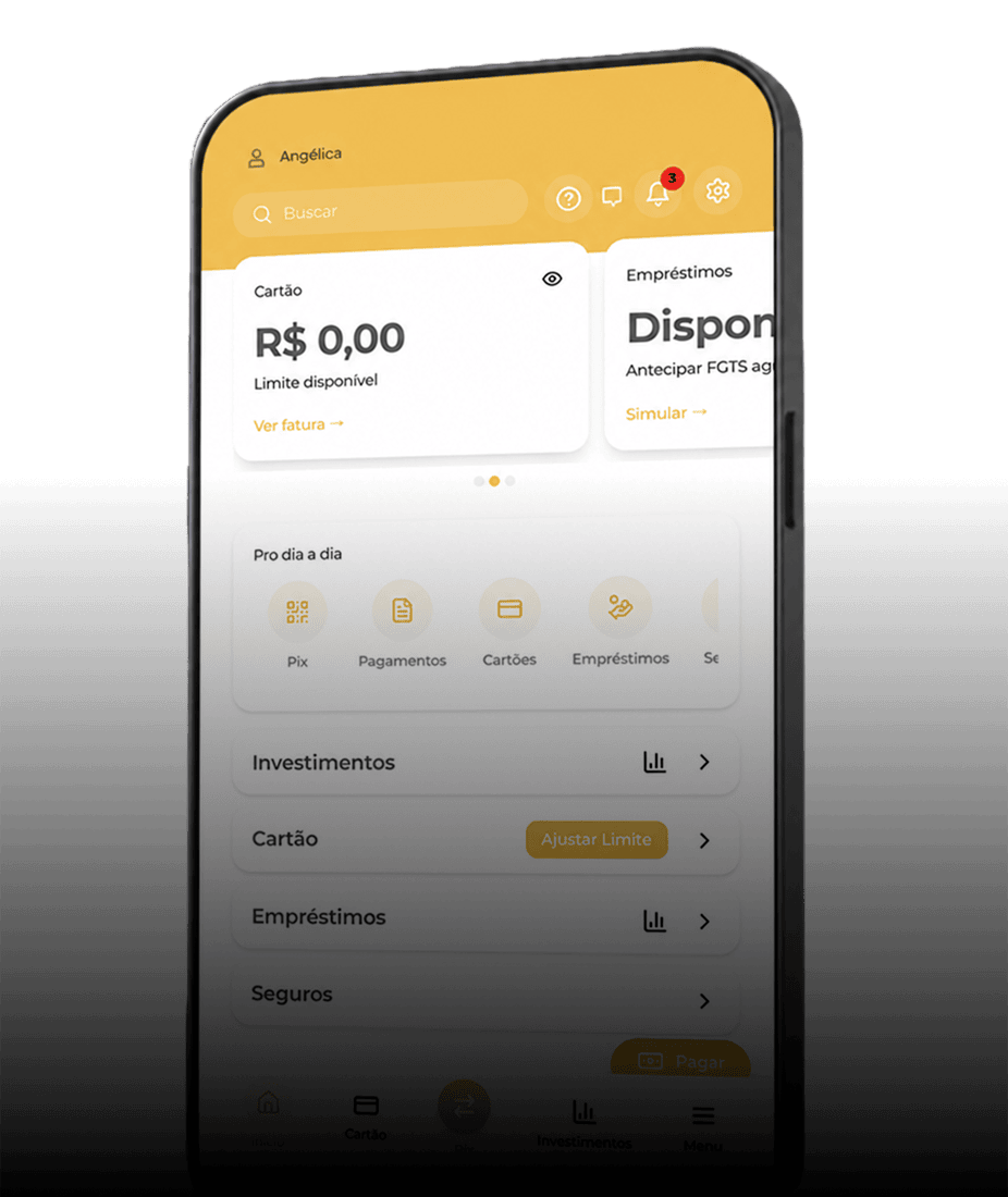 App APUS Digital com recursos de segurança na tela